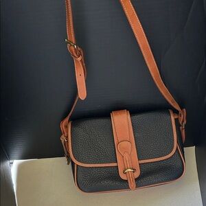 Rooney & Bourke Vintage Black and Tan Leather Shoulder Bag